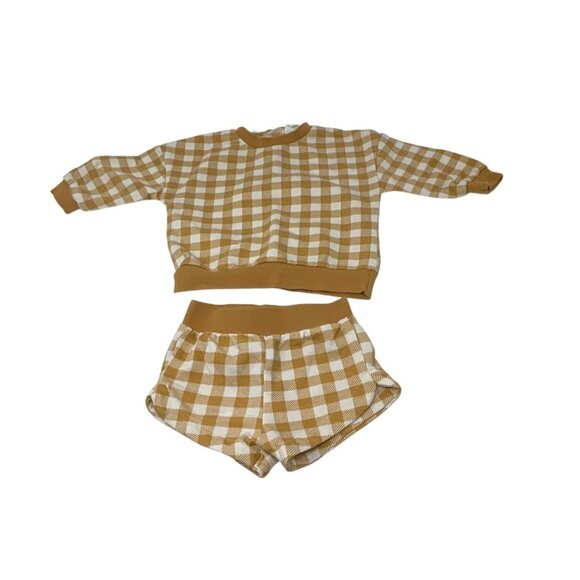 Baby Clothes - Pants,‎ Bodysuit, 2 Piece Gold & Cream Outfit -  Size 9 Month - Picture 4 of 7